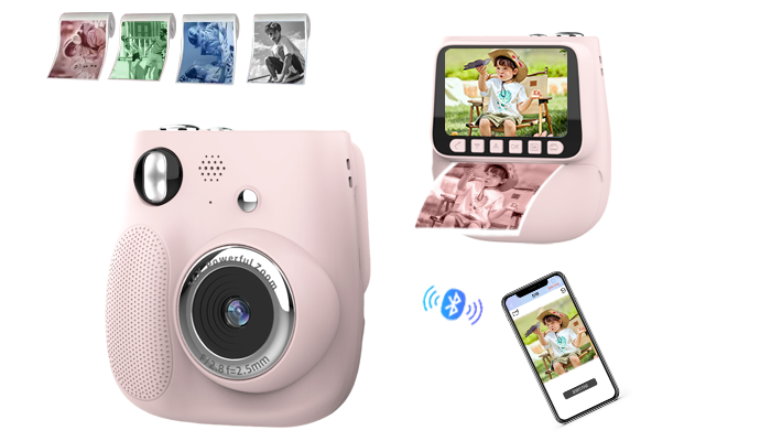 K11Pro Kids Instant Print Camera Dual Lens 48MP 1080P Video 2.4