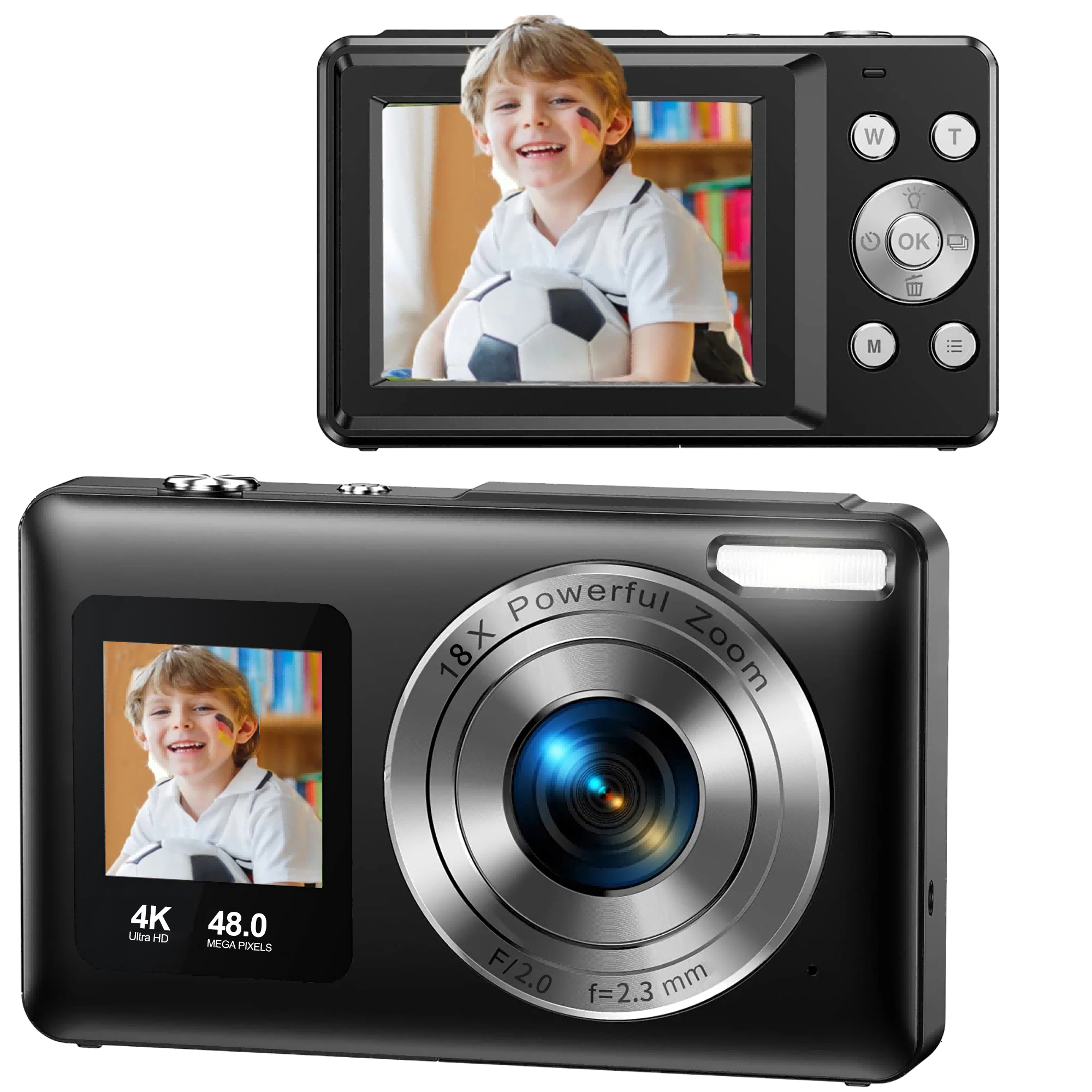 Kids Digital Camera DC06S Dual Screen 1080P with Autofocus