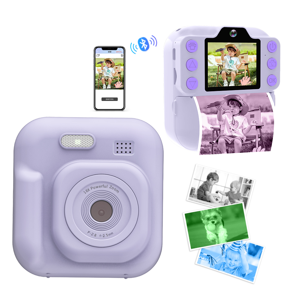K9Pro Instant Print Camera for Kids MP3 Player Dual Lens 1080P Video - Detail 2